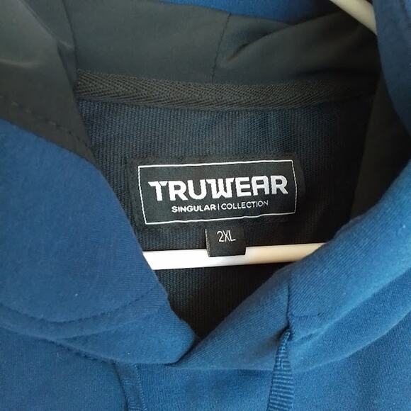 TRUWEAR Blue Hoodie Pullover Sweatshirt New With Tags Men’s 2XL - Picture 3 of 7